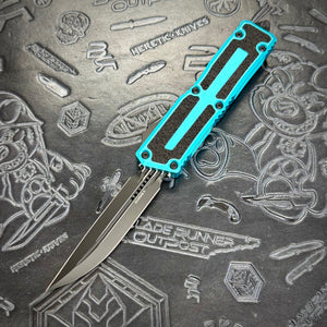 Microtech Scarab 2 Gen3 - Turquoise - Black Tactical D/E-S - Scarab II Gen III - 1180-1 TQ