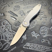 American Bladeworks Model 1 Buttonlock - Stonewash Titanium - Magnacut