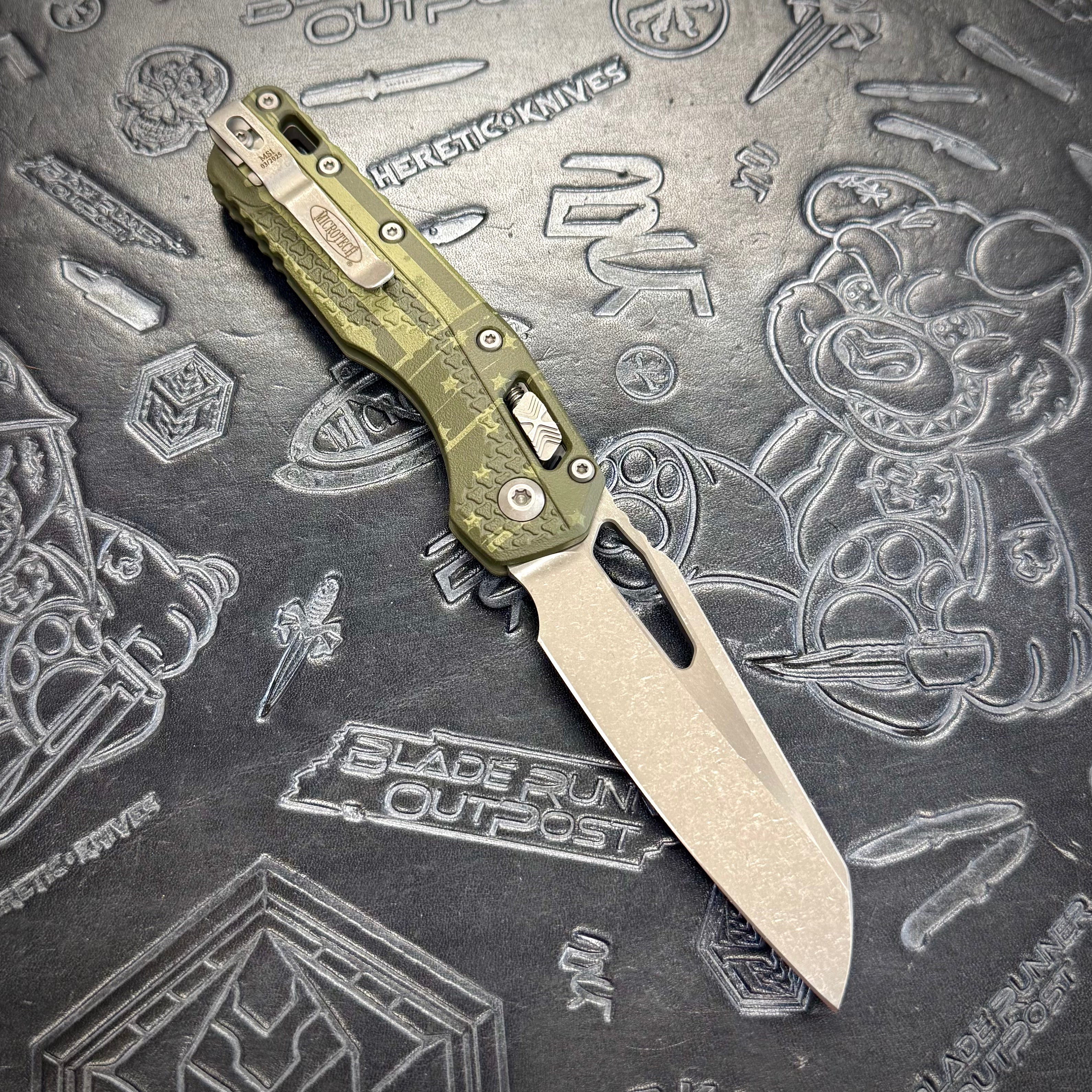 Microtech MSI - OD Green Flag Polymer - Apocalyptic 210T-10 APPMODFLAG