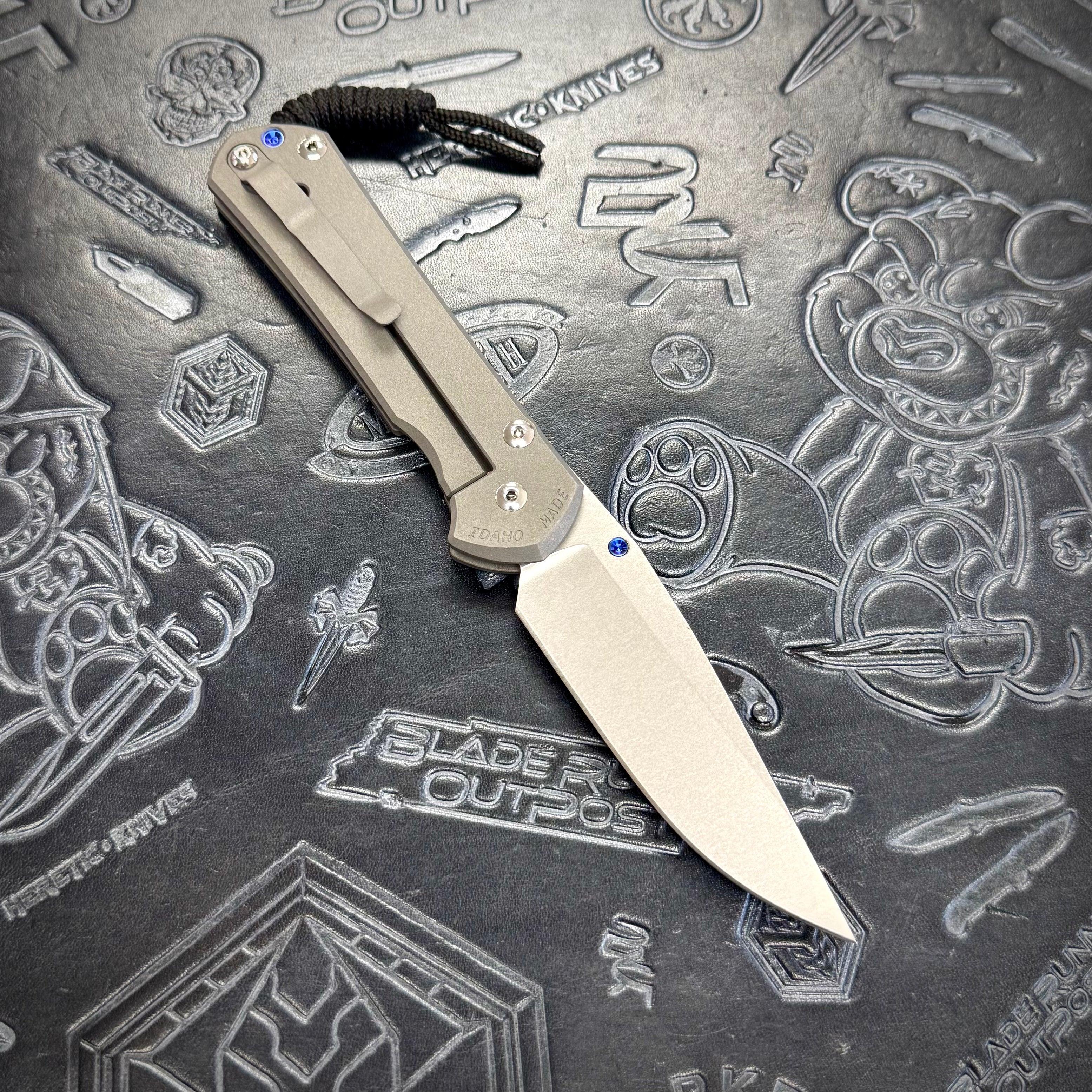 Chris Reeve Large Sebenza 31 - Plain Titanium - Drop Point - Stonewash Magnacut