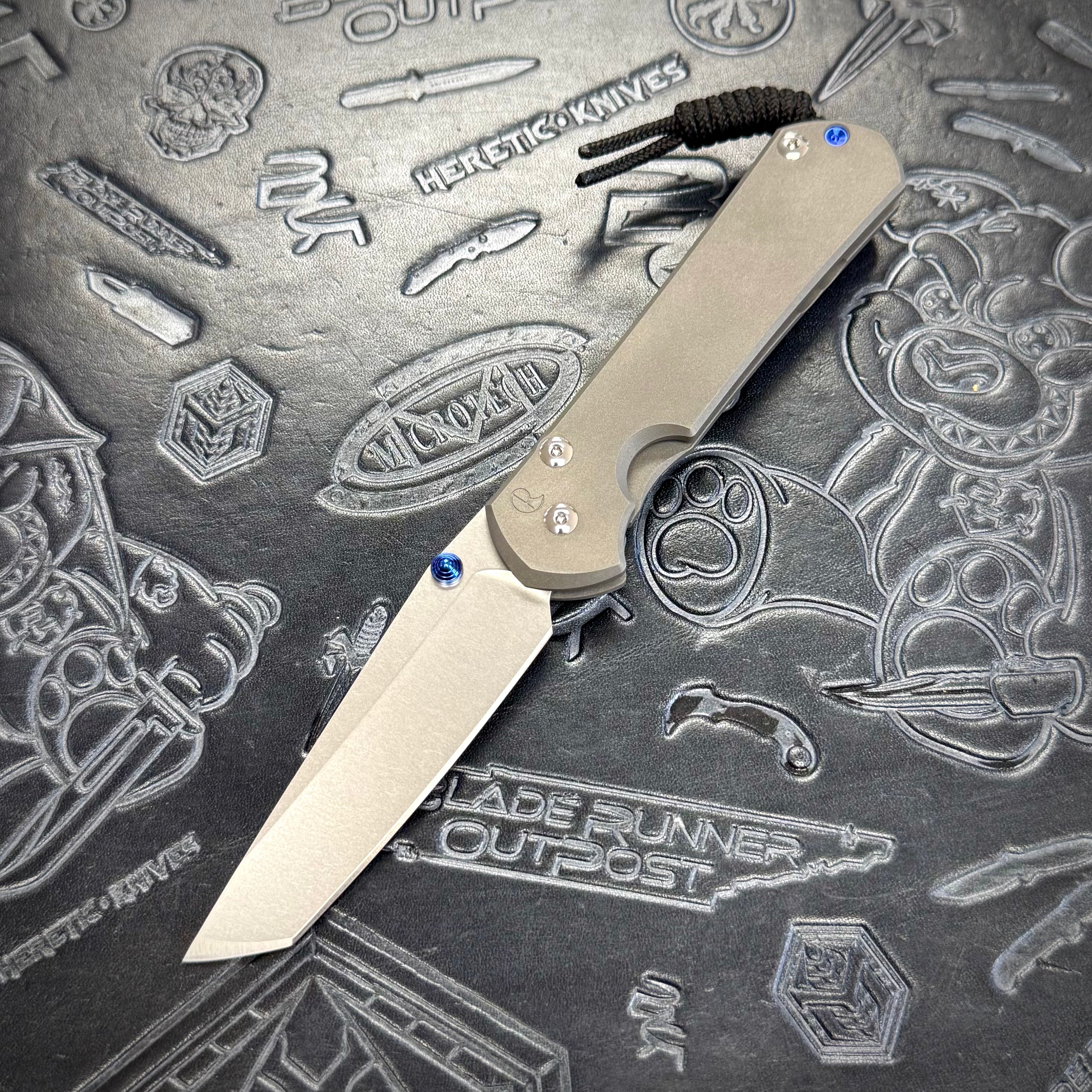 Chris Reeve Large Sebenza 31 - Plain Titanium - Tanto - Stonewash Magnacut