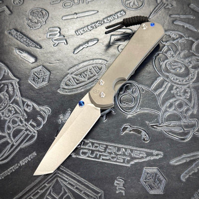 Chris Reeve Large Sebenza 31 - Plain Titanium - Tanto - Stonewash Magnacut (CRK)