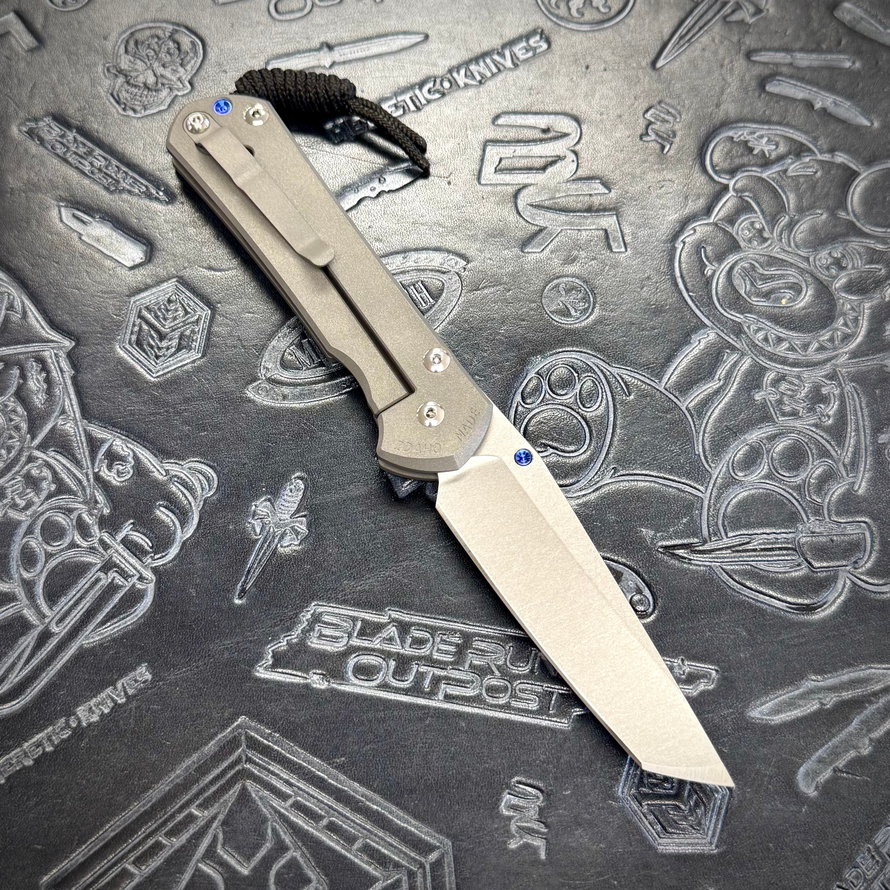 Chris Reeve Large Sebenza 31 - Plain Titanium - Tanto - Stonewash Magnacut