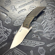 Reate T3500 - Black Stonewash Ti - Black Stonewash Brass inlays - Satin M390 *DISCONTINUED*