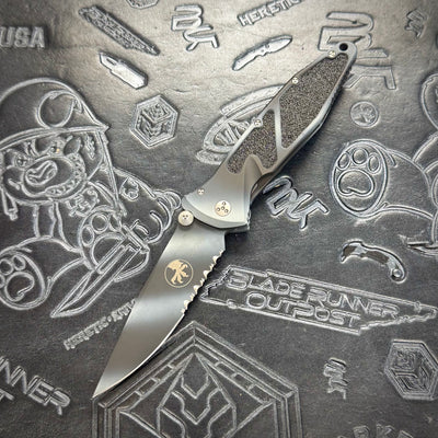 Microtech Vintage Mini Socom Elite Manual - Full Urban Camo Partial Serrated - 02/2004 build