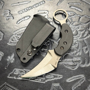 Attn2Detail Mercantile Karambit - Double Edge - Flow Black G10 - Stonewash S30V