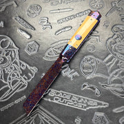 Vallotton, Rainy Custom Razor D/A - Mammoth Ivory - Dragonskin Damascus