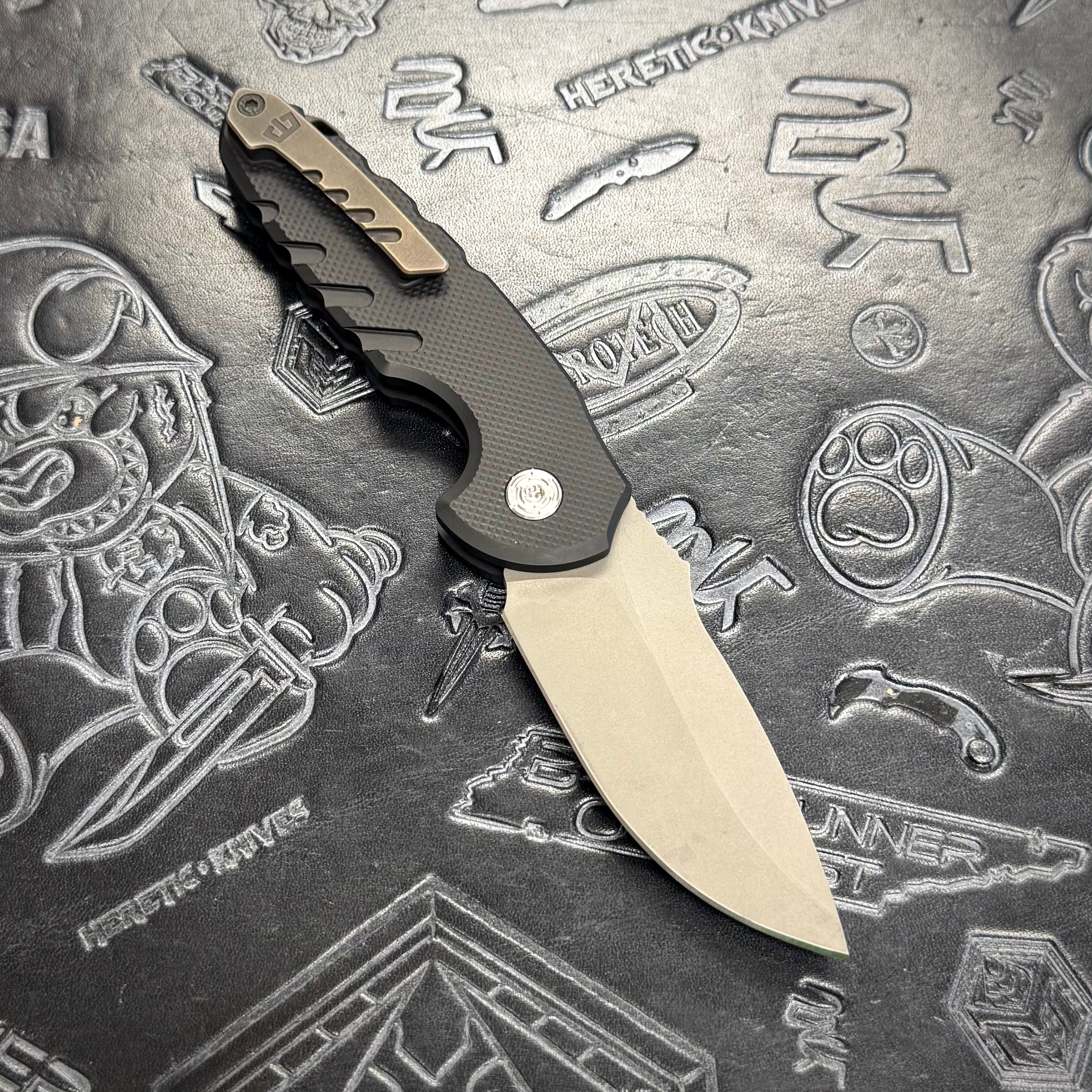 Blackside Customs - Bad Idea auto Prototype - 6061 Aluminum w/ Type 3 Hardcoat - Titanium Hardware - Grey Matter PSB27