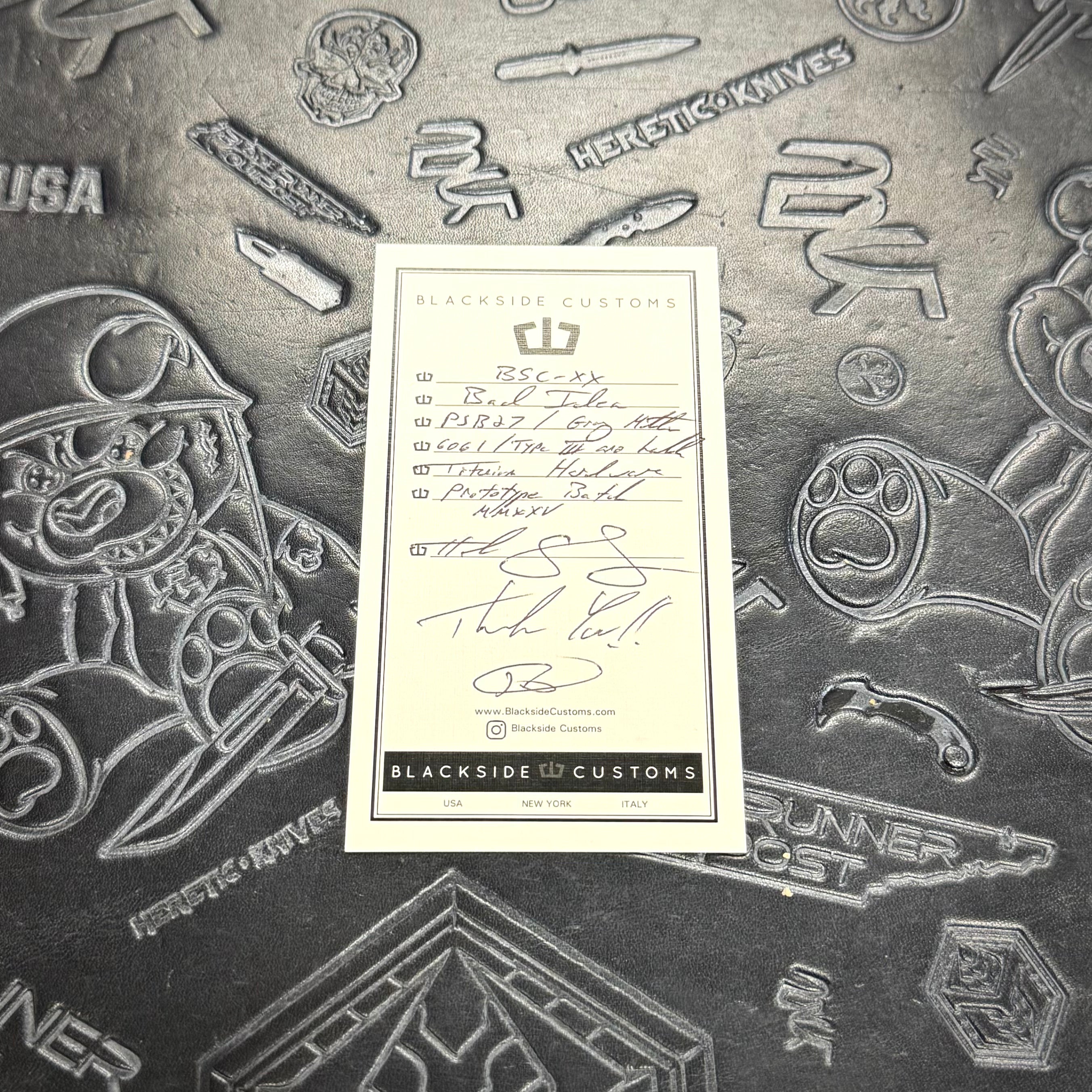 Blackside Customs - Bad Idea auto Prototype - 6061 Aluminum w/ Type 3 Hardcoat - Titanium Hardware - Grey Matter PSB27