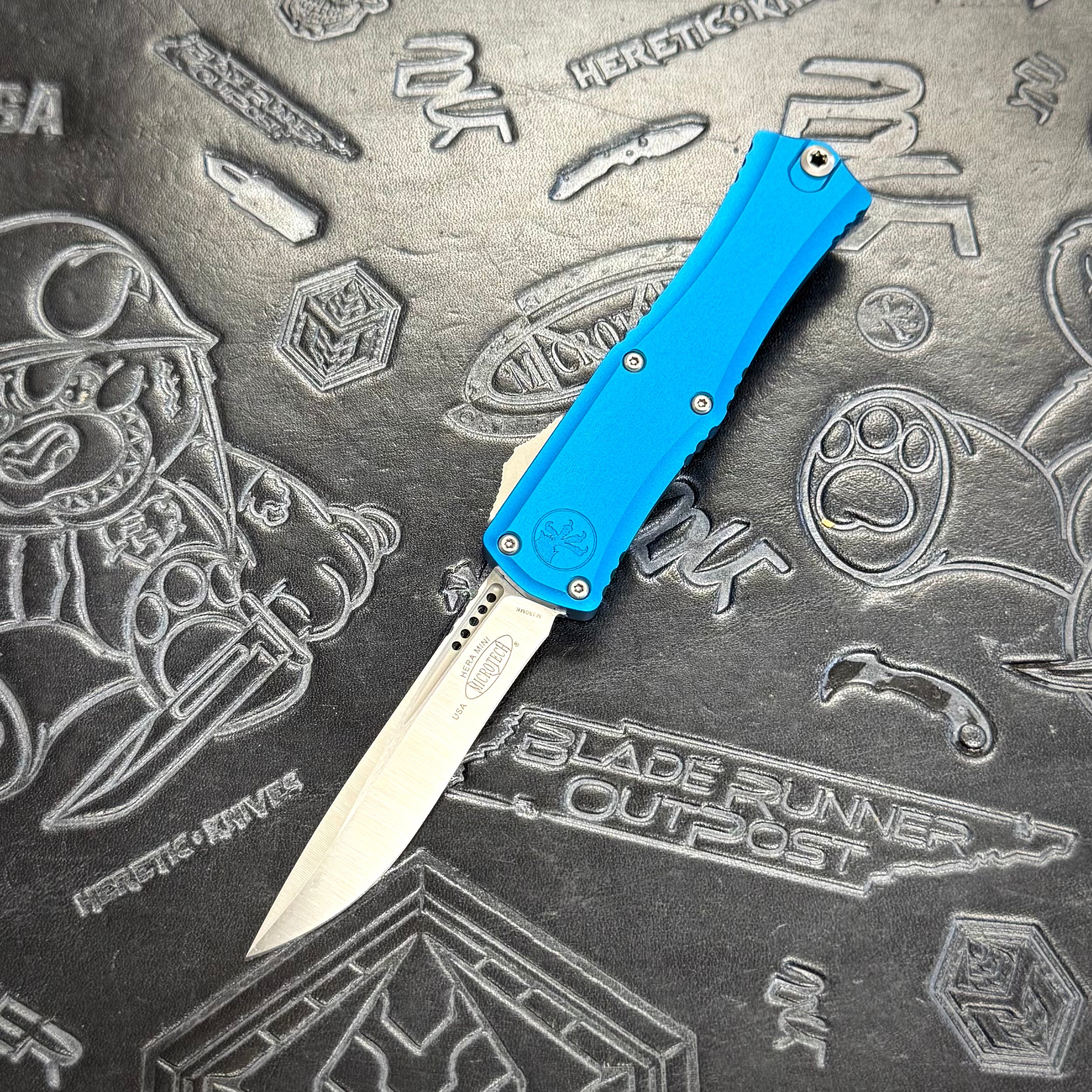 Microtech Hera II Mini - Blue - Satin Recurve 1705M-4 BL