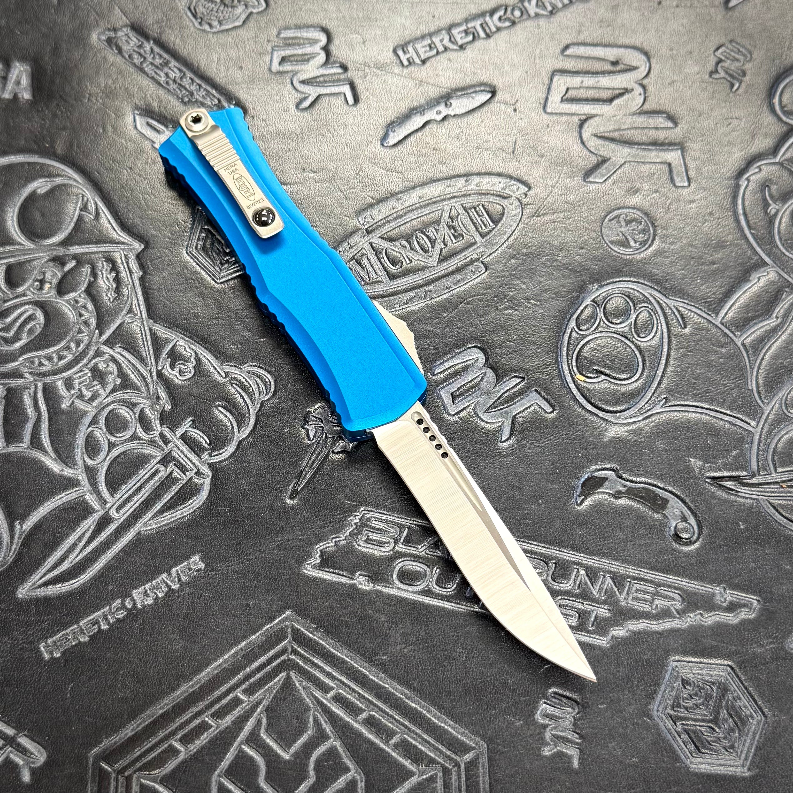 Microtech Hera II Mini - Blue - Satin Recurve 1705M-4 BL