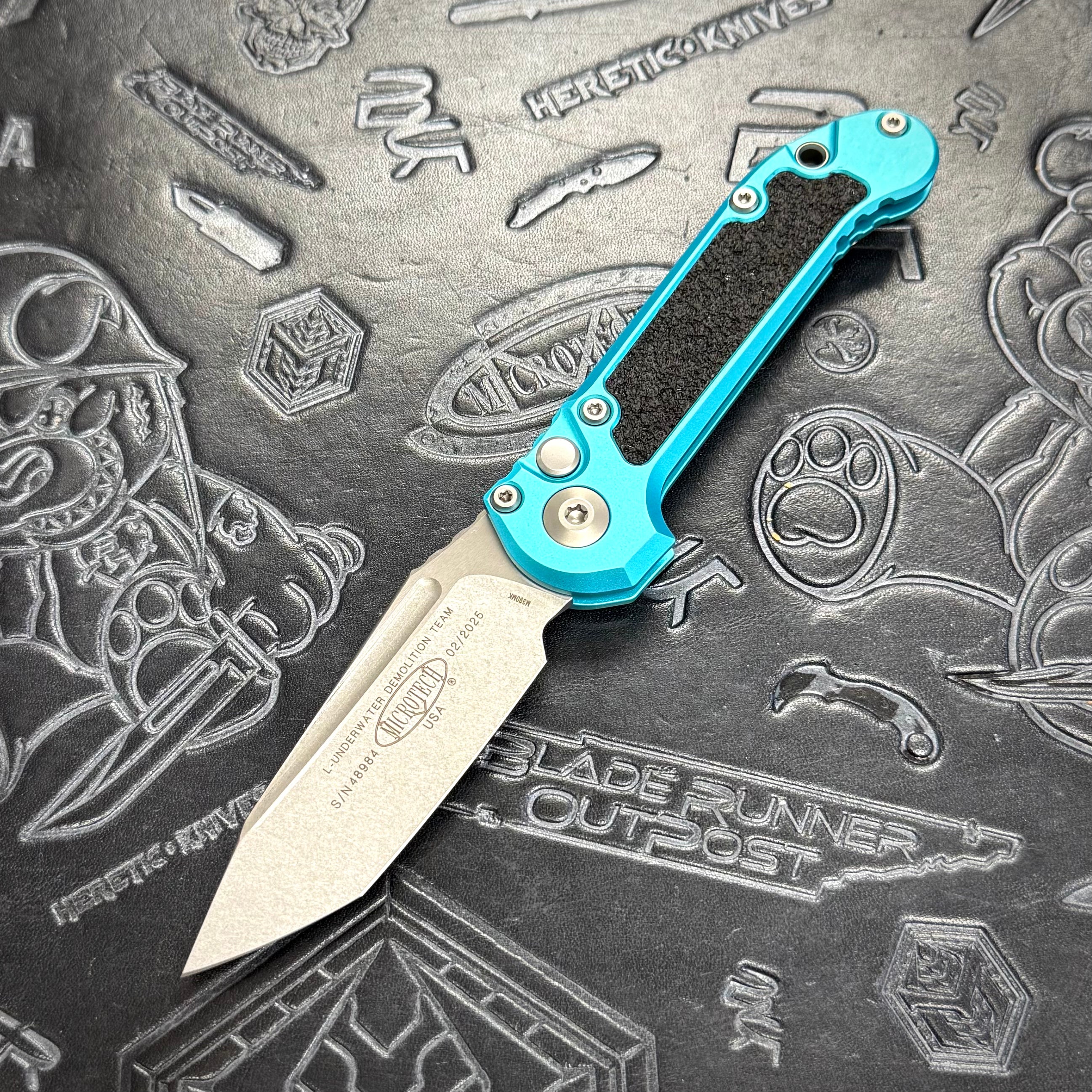 Microtech LUDT Gen III - Turquoise - Stonewash Tanto 1136-10 TQ