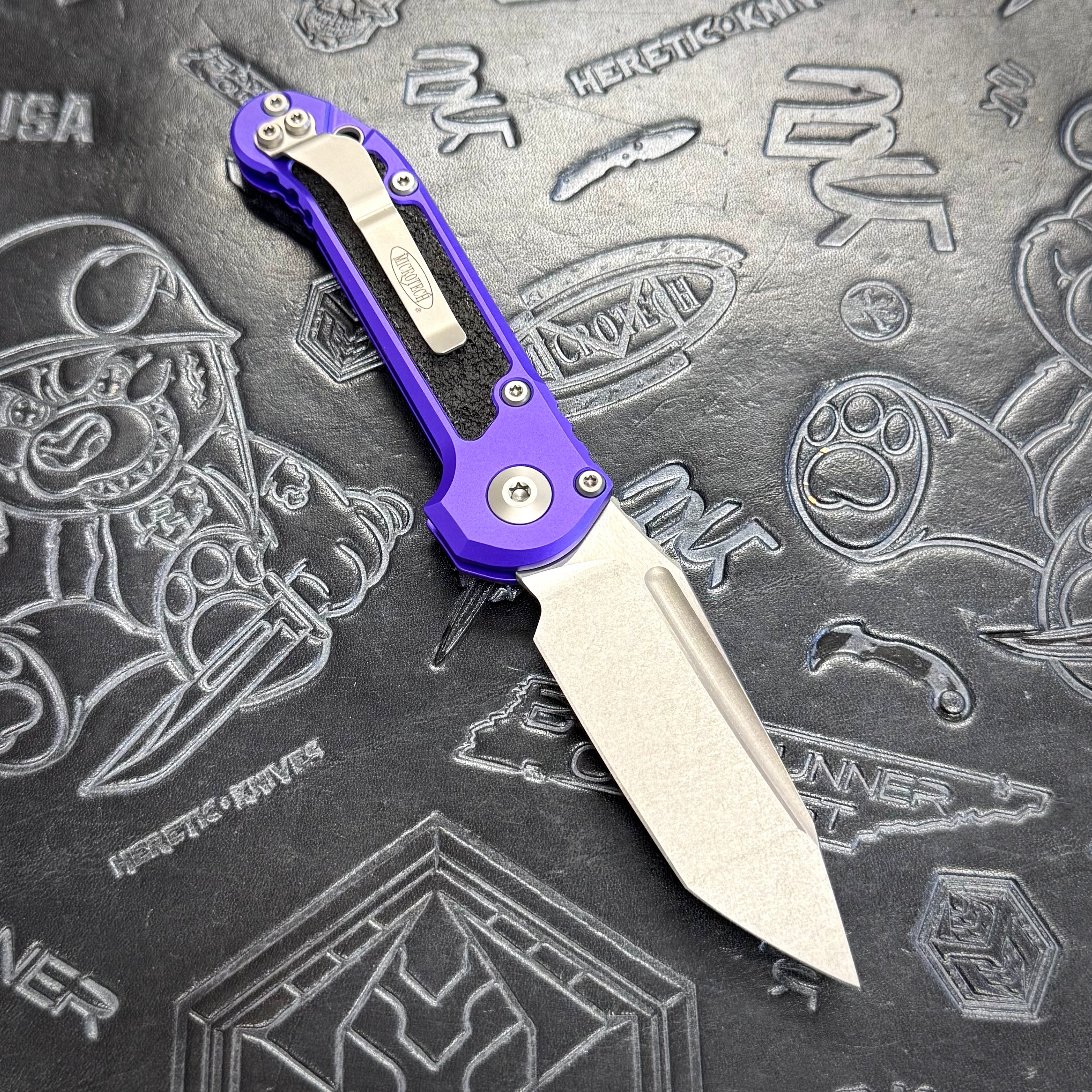 Microtech LUDT Gen III - Purple - Stonewash Tanto 1136-10 PU