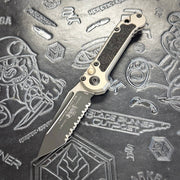 Microtech LUDT Gen III - Natural Clear - Tactical Tanto Full Serrated 1136-3 NC