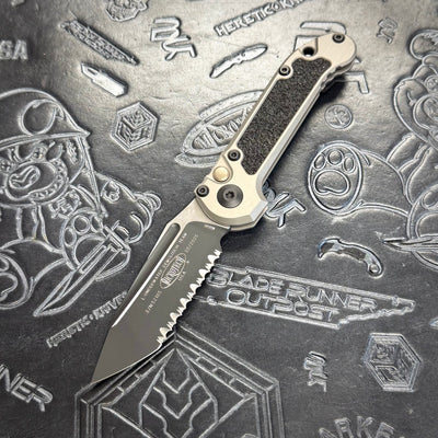 Microtech LUDT Gen III - Natural Clear - Tactical Tanto Full Serrated 1136-3 NC