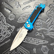 Microtech LUDT Gen III - Blue - Stonewash Drop Point 1135-10 BL