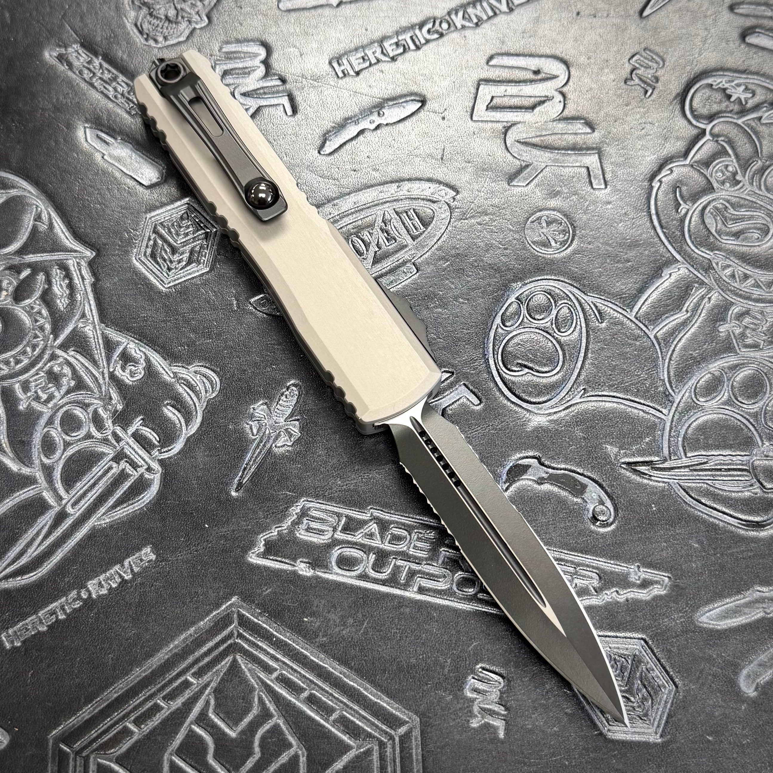 Microtech Ultratech ZBP - Natural Clear - Partial Serrate Tactical D/E 1122-2 NC