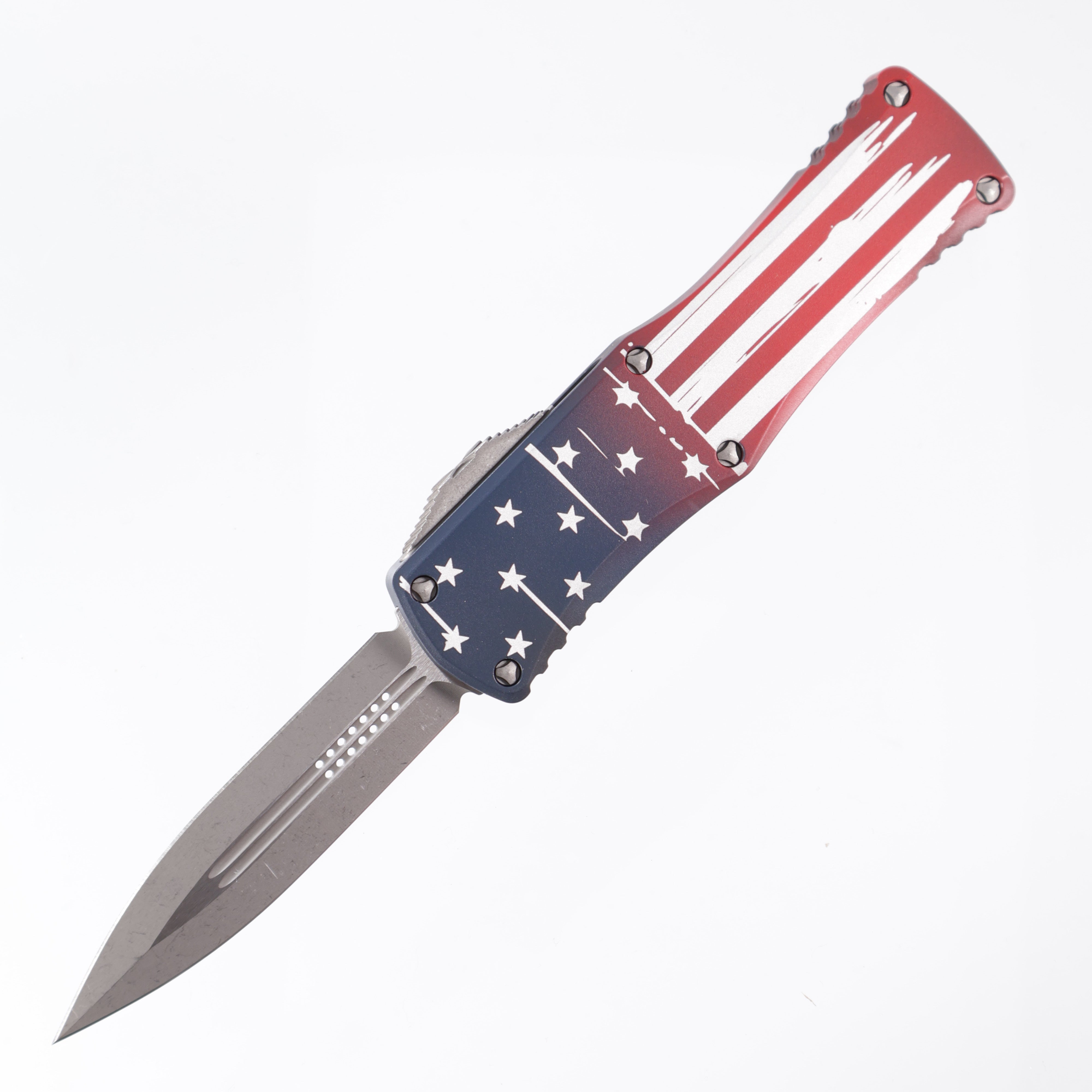 Microtech Hera Signature Series - Flag Cerakote - Apocalyptic Double Edge 702-10 APFLAGS