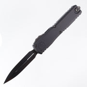 Microtech Ultratech ZBP - Shadow Signature Series - Black w/ DLC Hardware - DLC Double Edge M390MK - 1122-1 DLCTSH