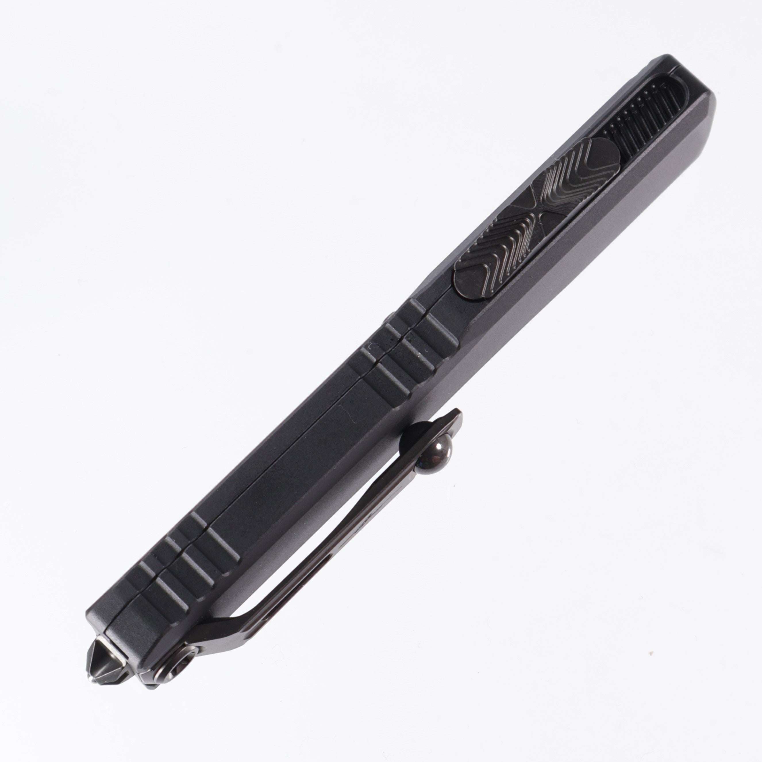 Microtech Ultratech ZBP - Shadow Signature Series - Black w/ DLC Hardware - DLC Double Edge M390MK - 1122-1 DLCTSH