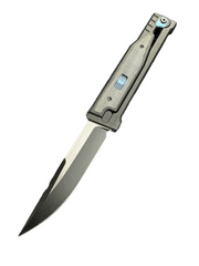 Reate Exo Gravity Knife Black Micarta 3.7 Inch Plain Dual Finish Drop Point Large w Lock