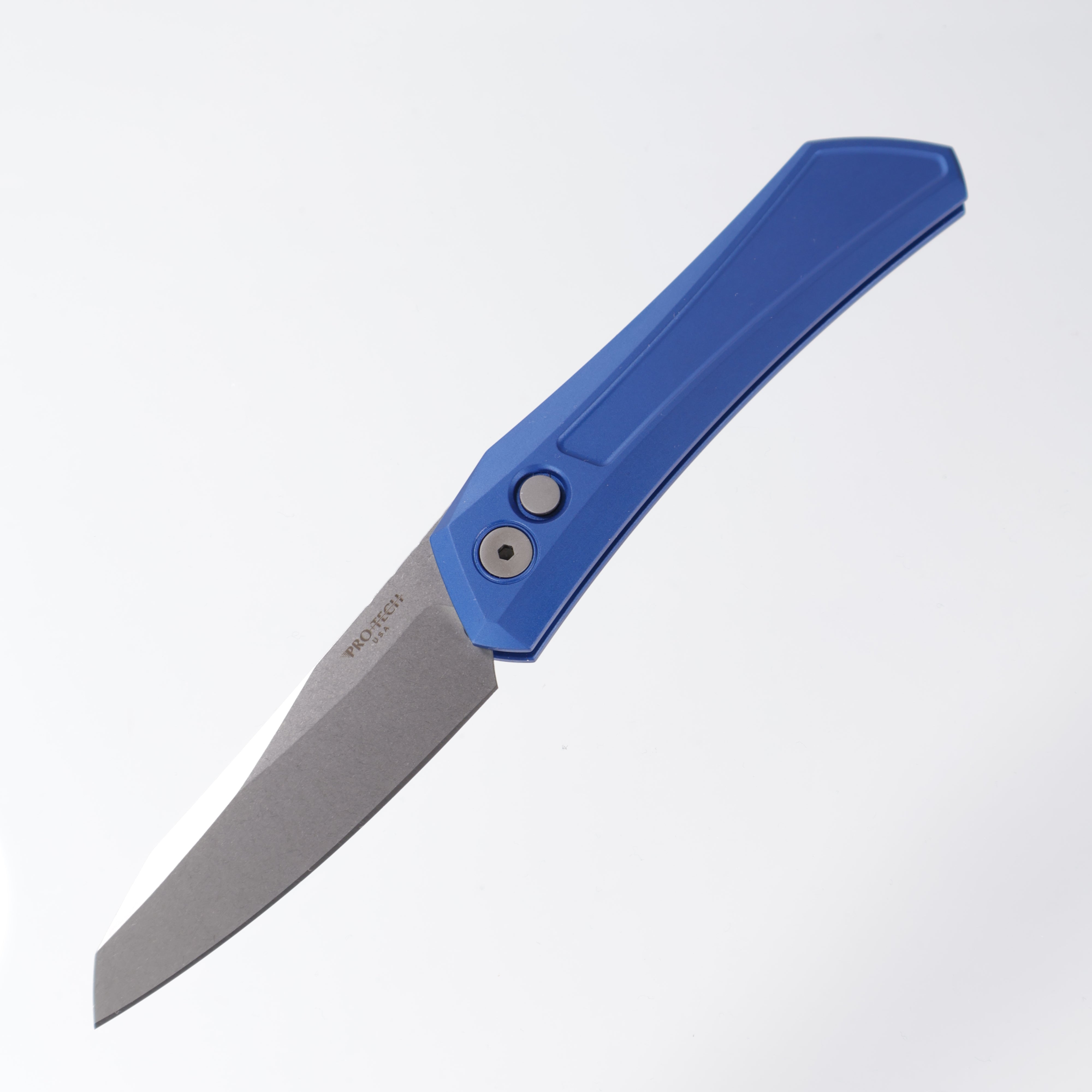 Pro-Tech Oligarch - Blue Aluminum - Stonewash Magnacut - DS101-Blue