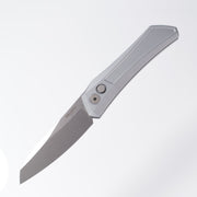 Pro-Tech Oligarch - Grey Aluminum - Stonewash Magnacut - DS101-GREY