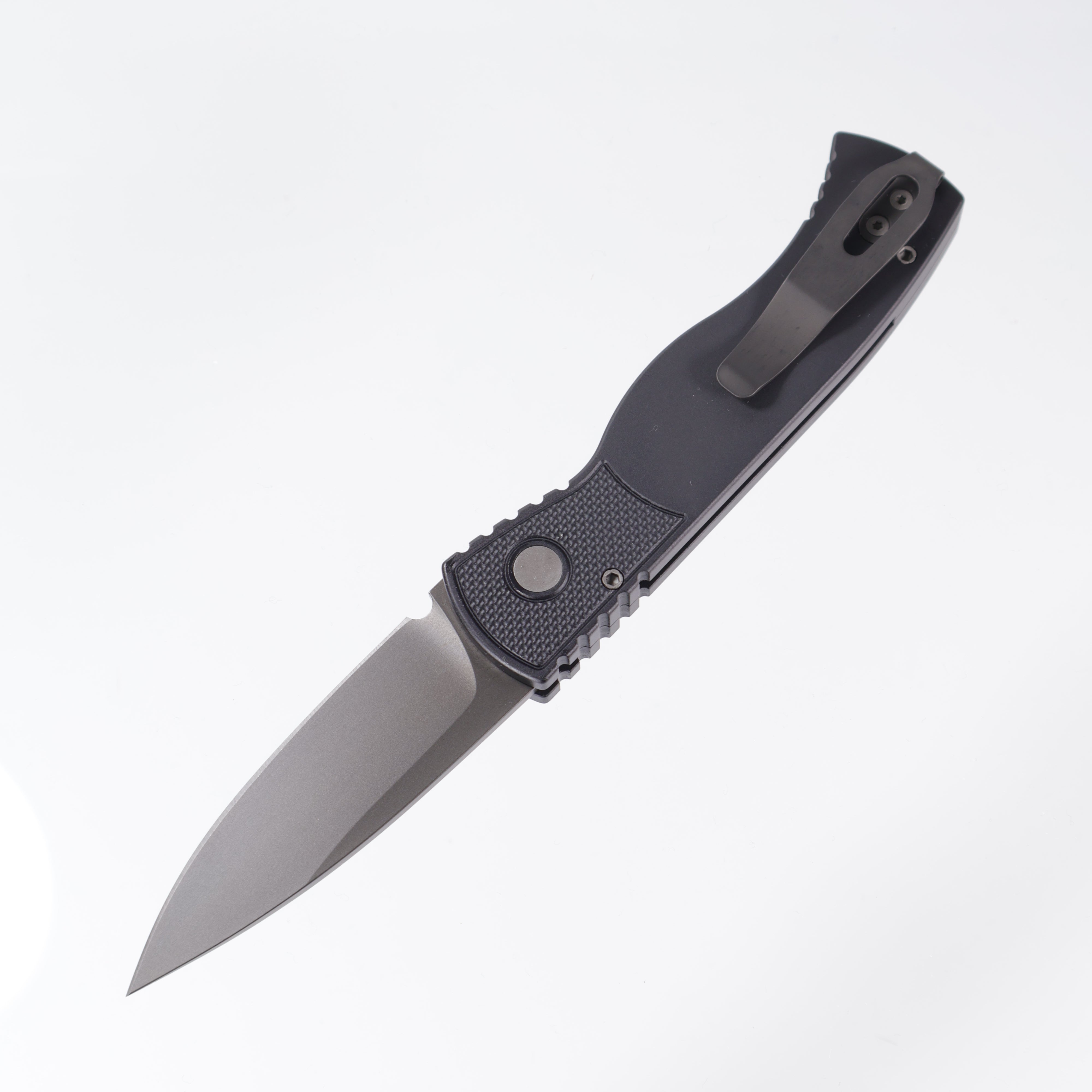 Pro-Tech TR-2 - Black Aluminum w/ Textured Corners - Smoky Grey DLC Magnacut - T221