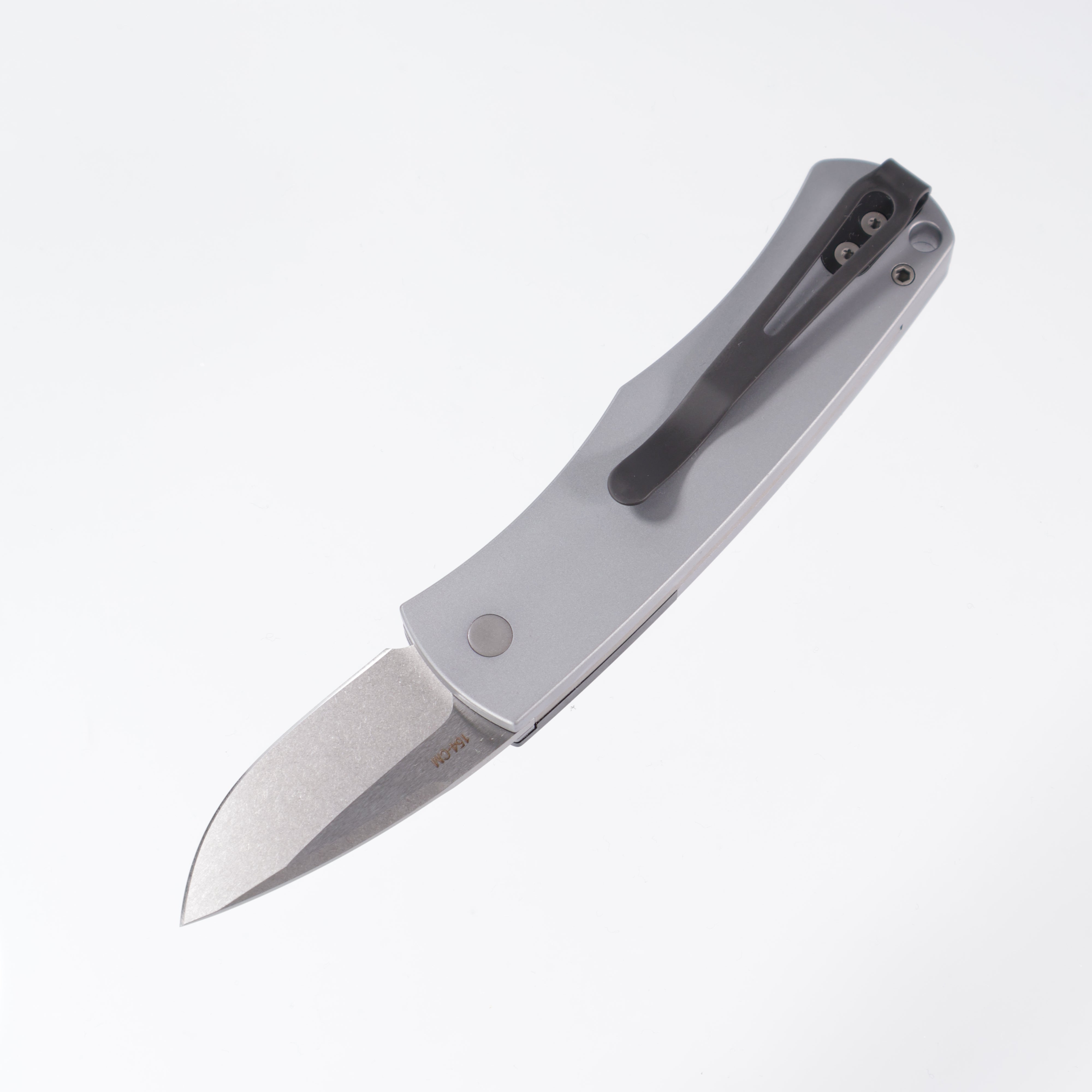 Pro-Tech Whiskers Cali Legal - Grey Aluminum w/ Textured Bolster - Stonewash 154CM - BR-1 CA.3 LTD-Grey