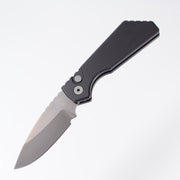 Protech Strider PT+ PT221 - Black Handle - Smokey Grey DLC Magnacut