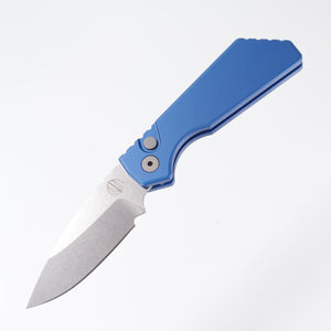 Protech Strider PT+ PT201-Blue - Blue Handle - Stonewash Magnacut