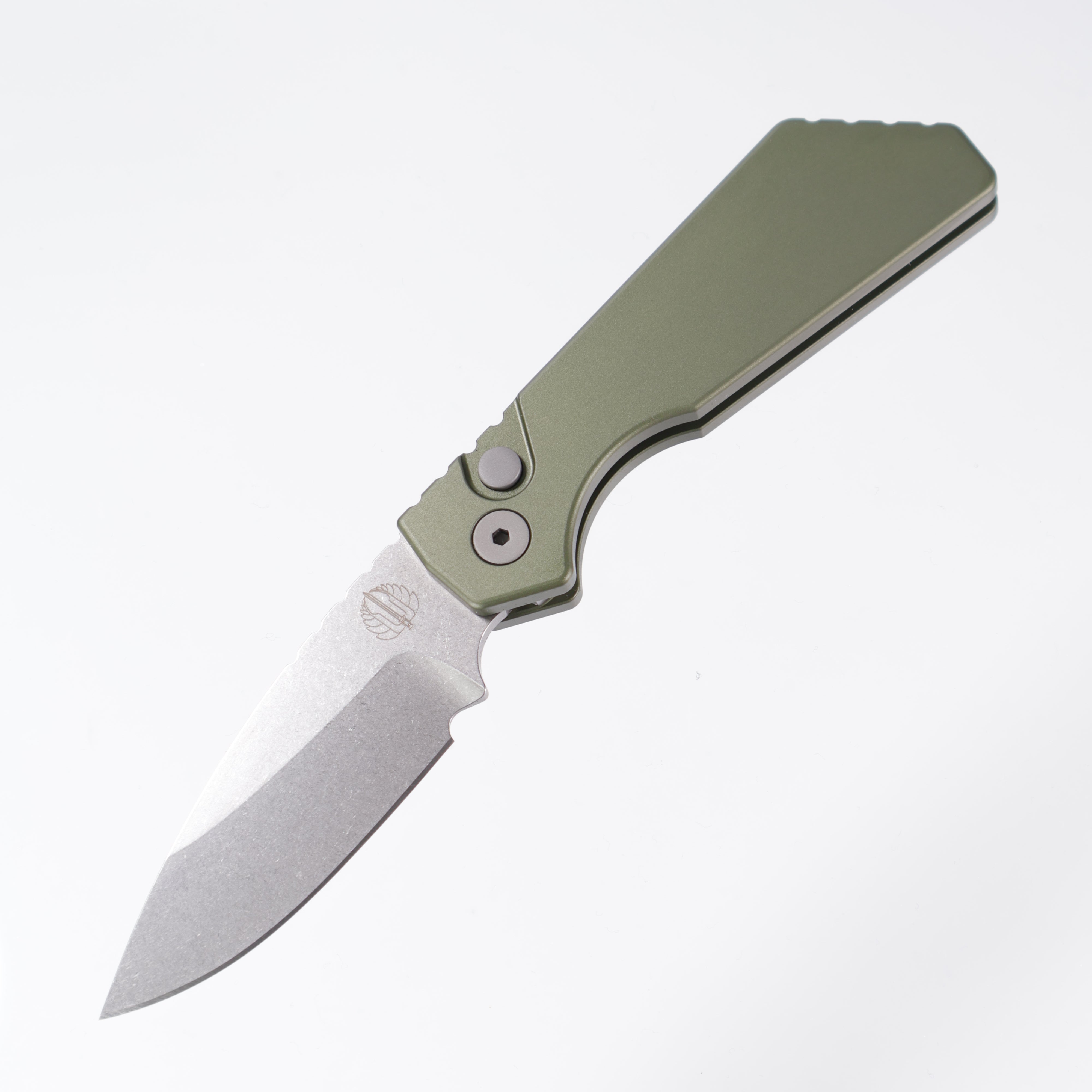 Pro-Tech Strider PT+ - Green Aluminum - Stonewash Magnacut - PT201-GREEN