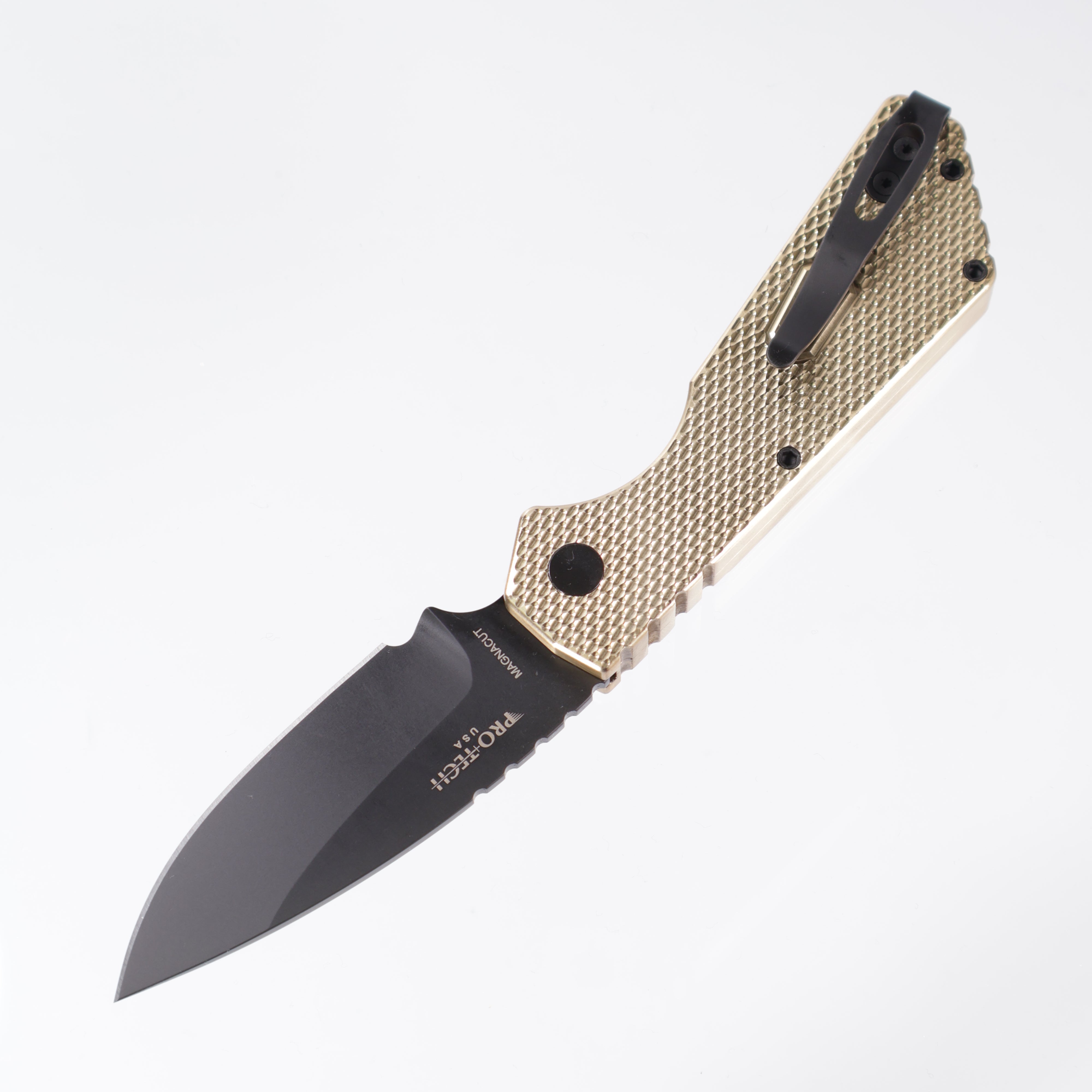 Protech Strider PT+ PT236 - AlBronze Textured Handle - DLC Magnacut
