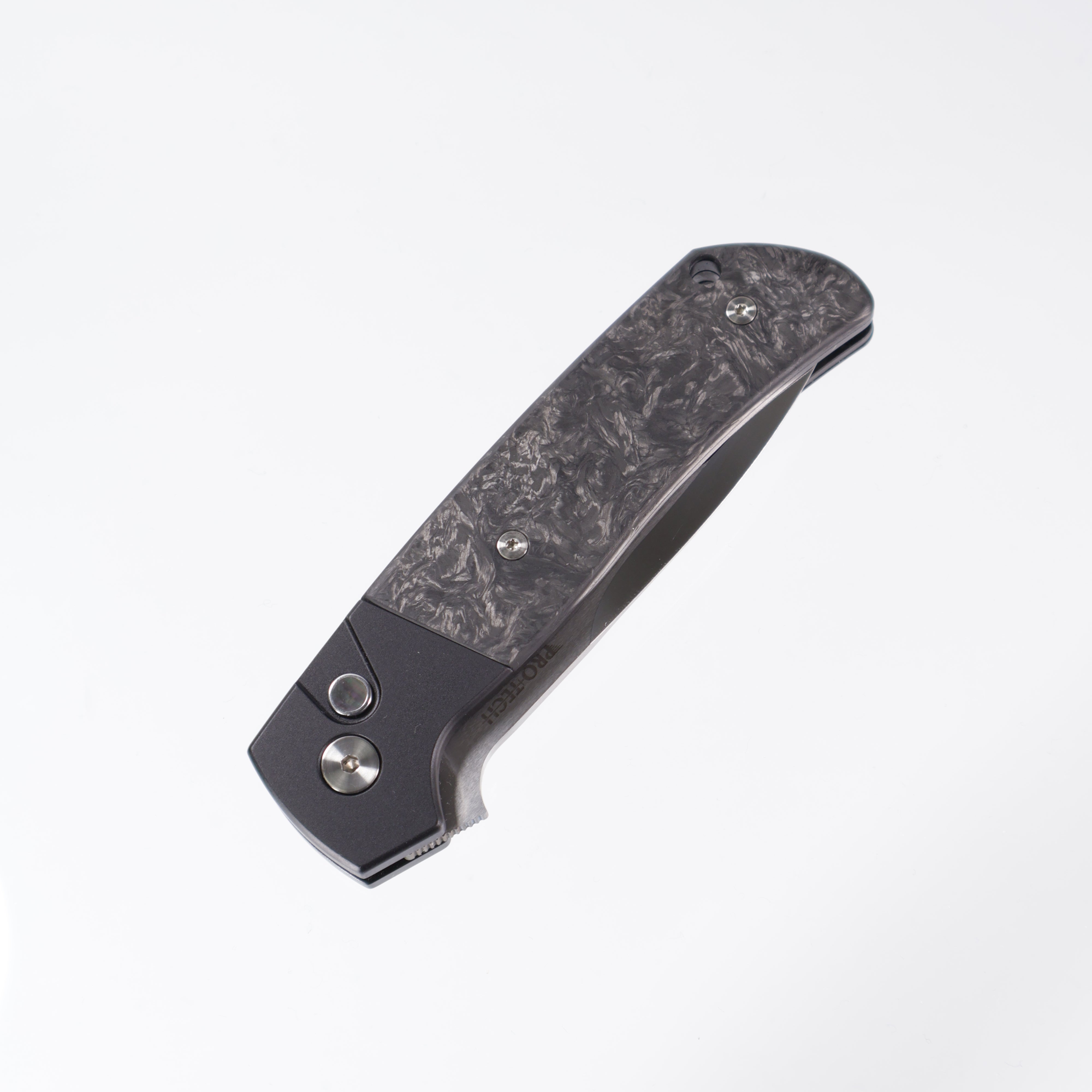 Pro-Tech Terzuola ATCF Auto 2024 Custom 003 Dark Matter Fat Carbon, 3D Ti Clip, Mike Irie Hand Ground Blade
