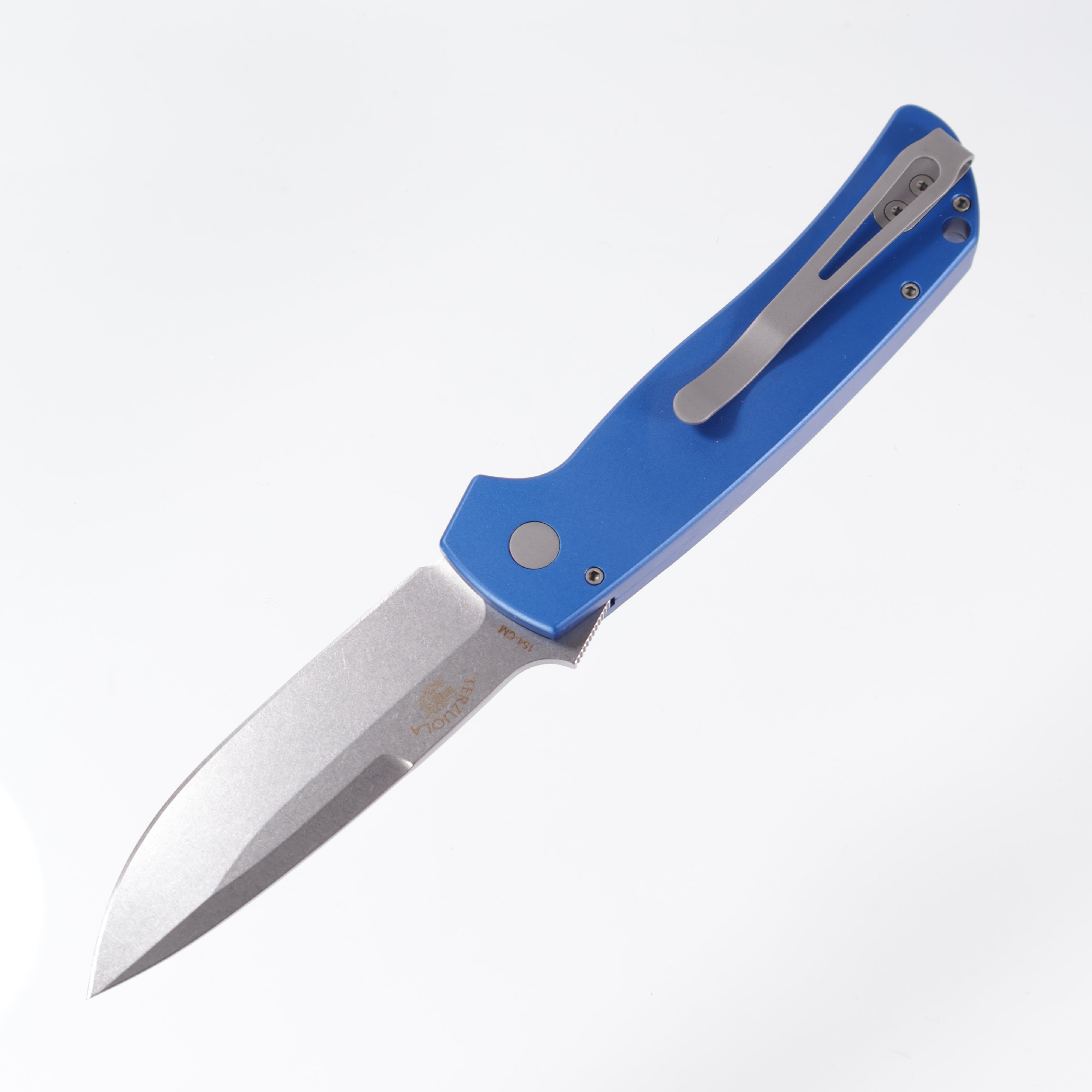 Protech Terzuola ATCF BT2601-BLUE - Blue Handle - Stonewash 154CM