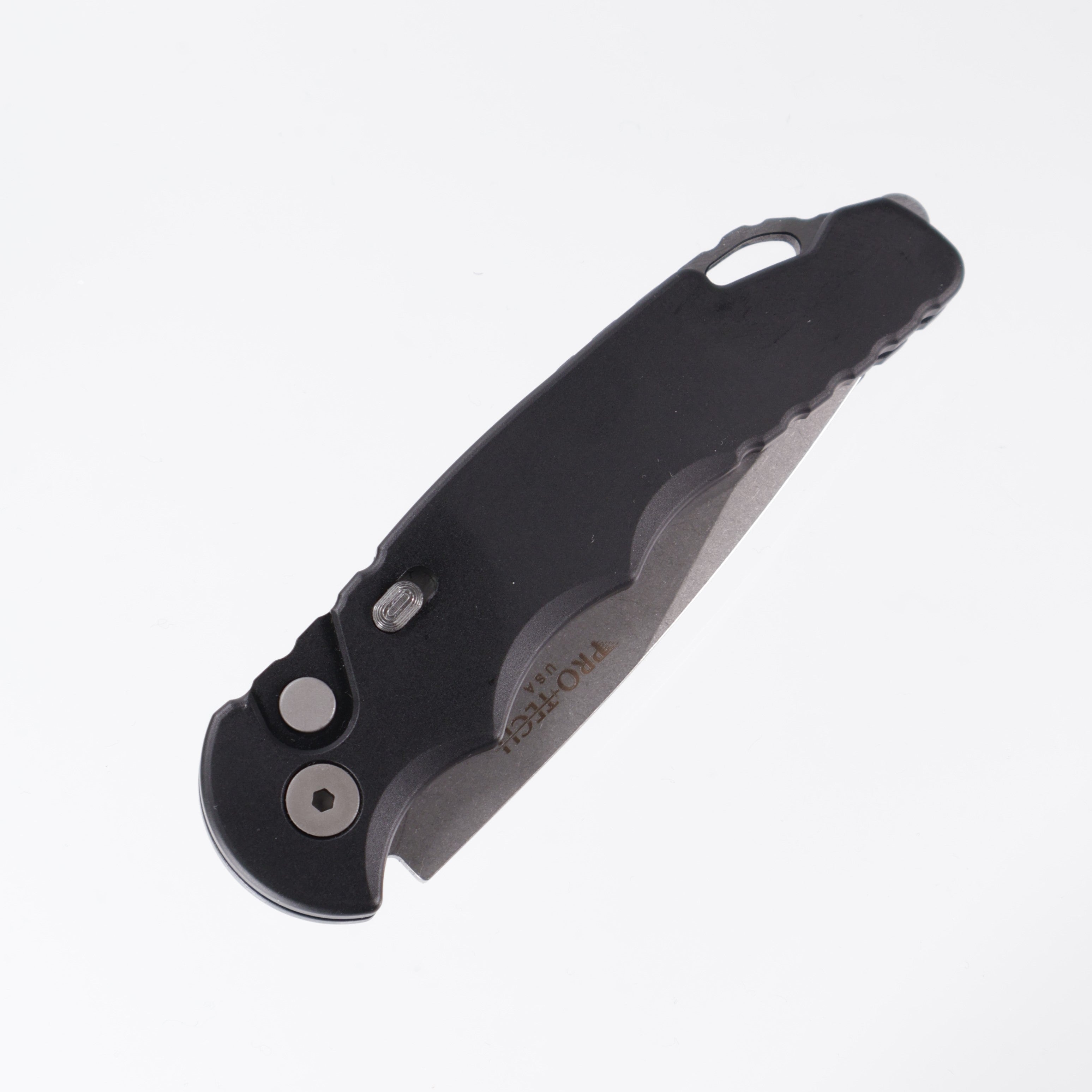 Pro-Tech TR-5 - Black Aluminum w/ Safety - Stonewash S35VN - T501