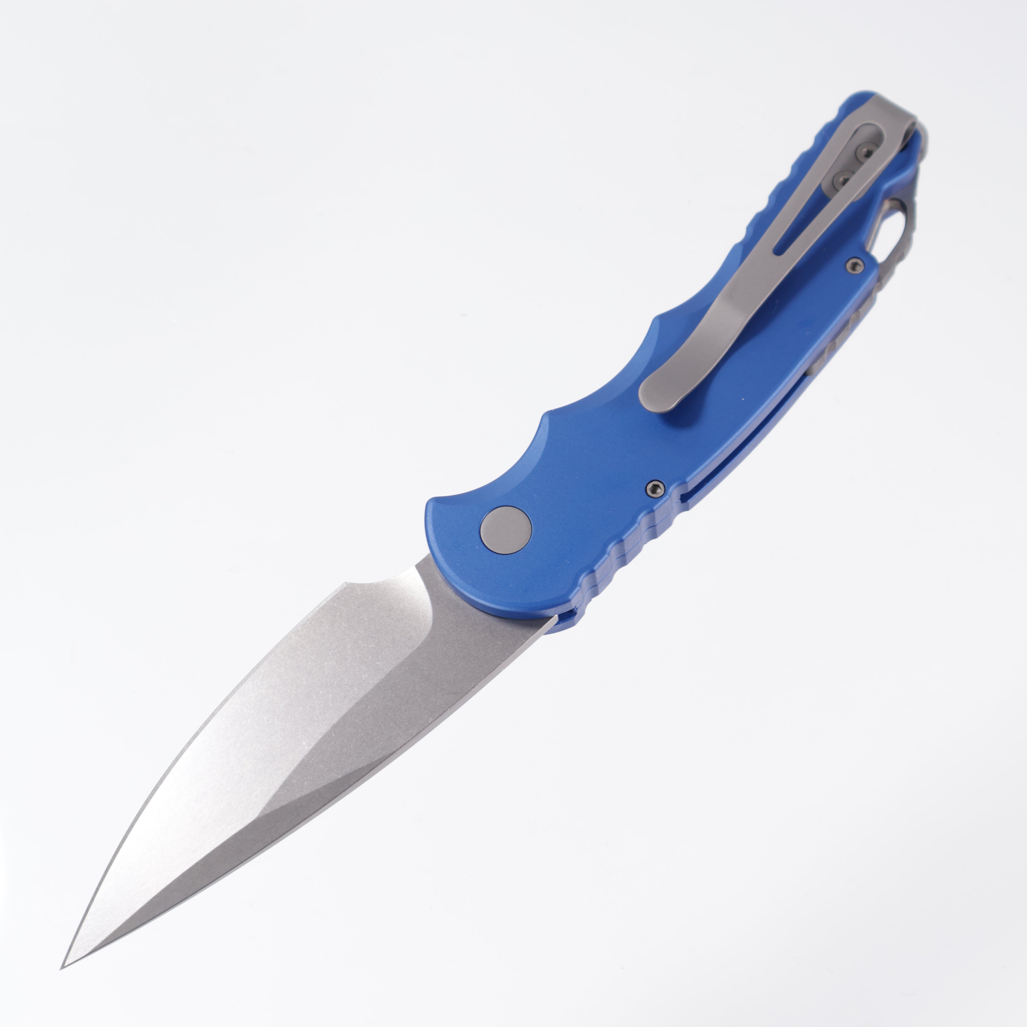 Pro-Tech TR-5 - Blue Aluminum w/ Safety - Stonewash S35VN - T501-BLUE