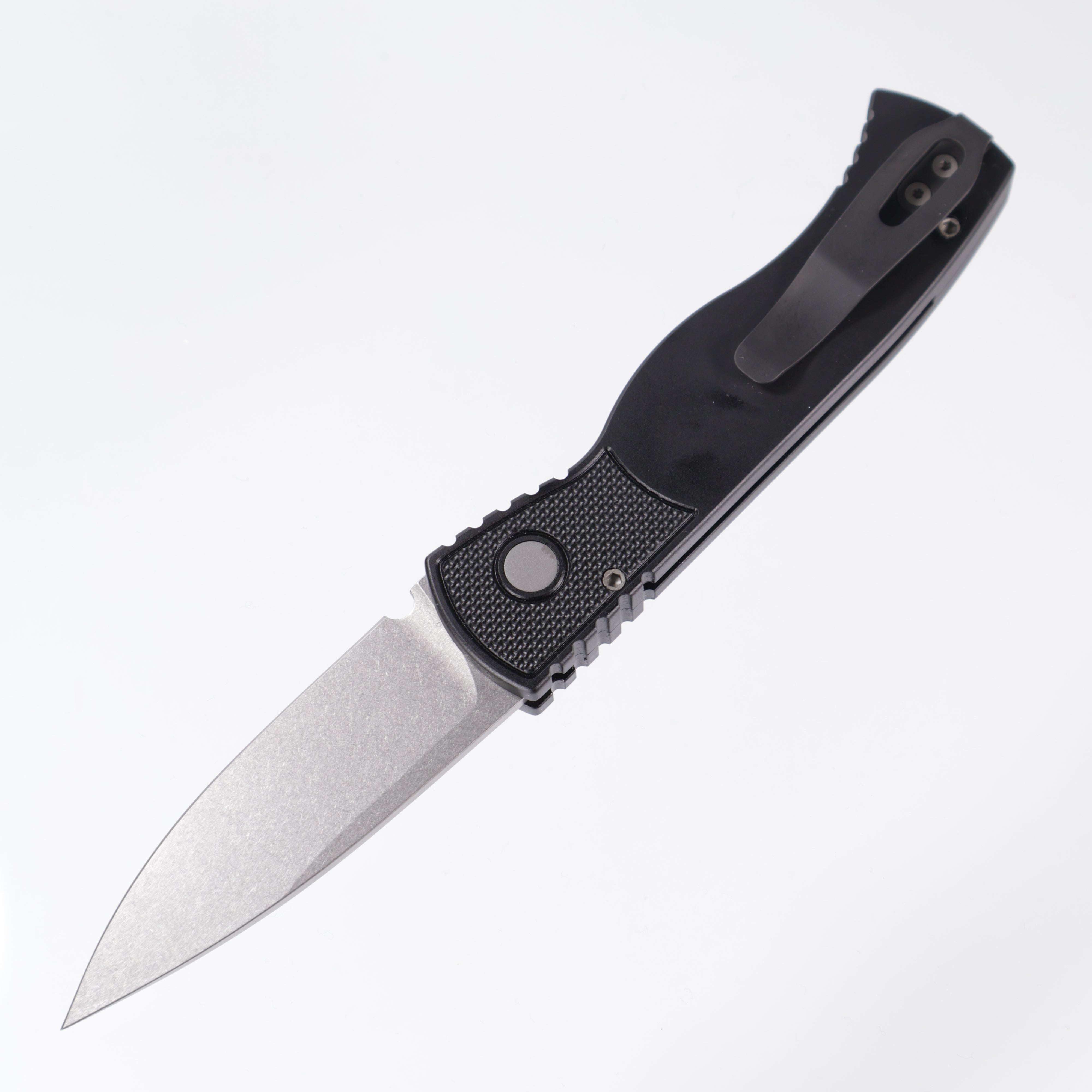 Pro-Tech TR-2 - Black Aluminum w/ Textured Corners - Stonewash Magnacut - T201