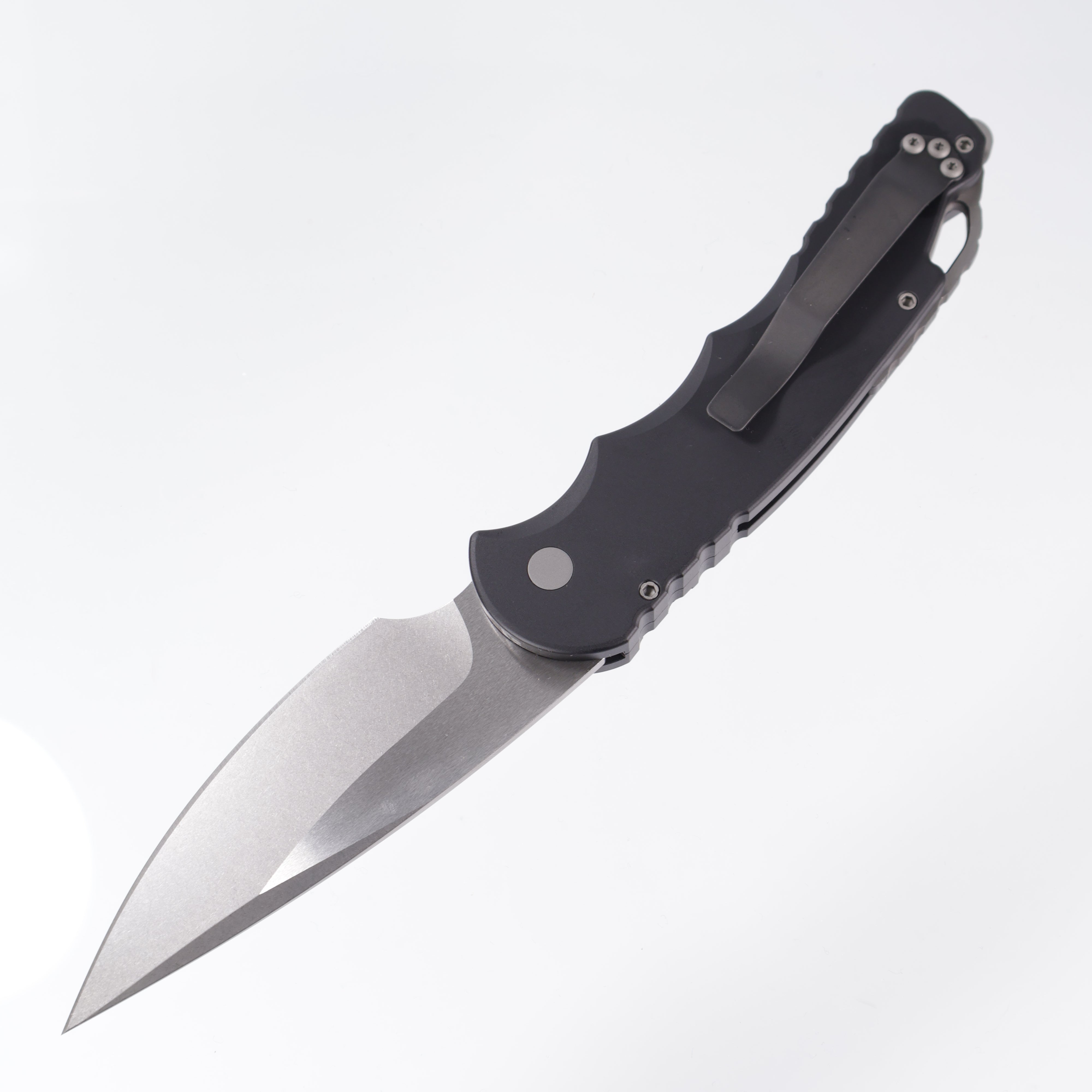 Protech TR-4 TR-4.1 - Black Handle w/ safety - Stonewash Magnacut