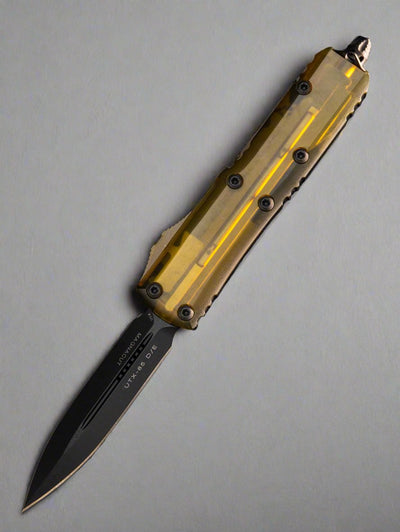 Microtech UTX-85 D/E OTF Automatic Knife Ultem (3.125" DLC) 232-1DLCTULS