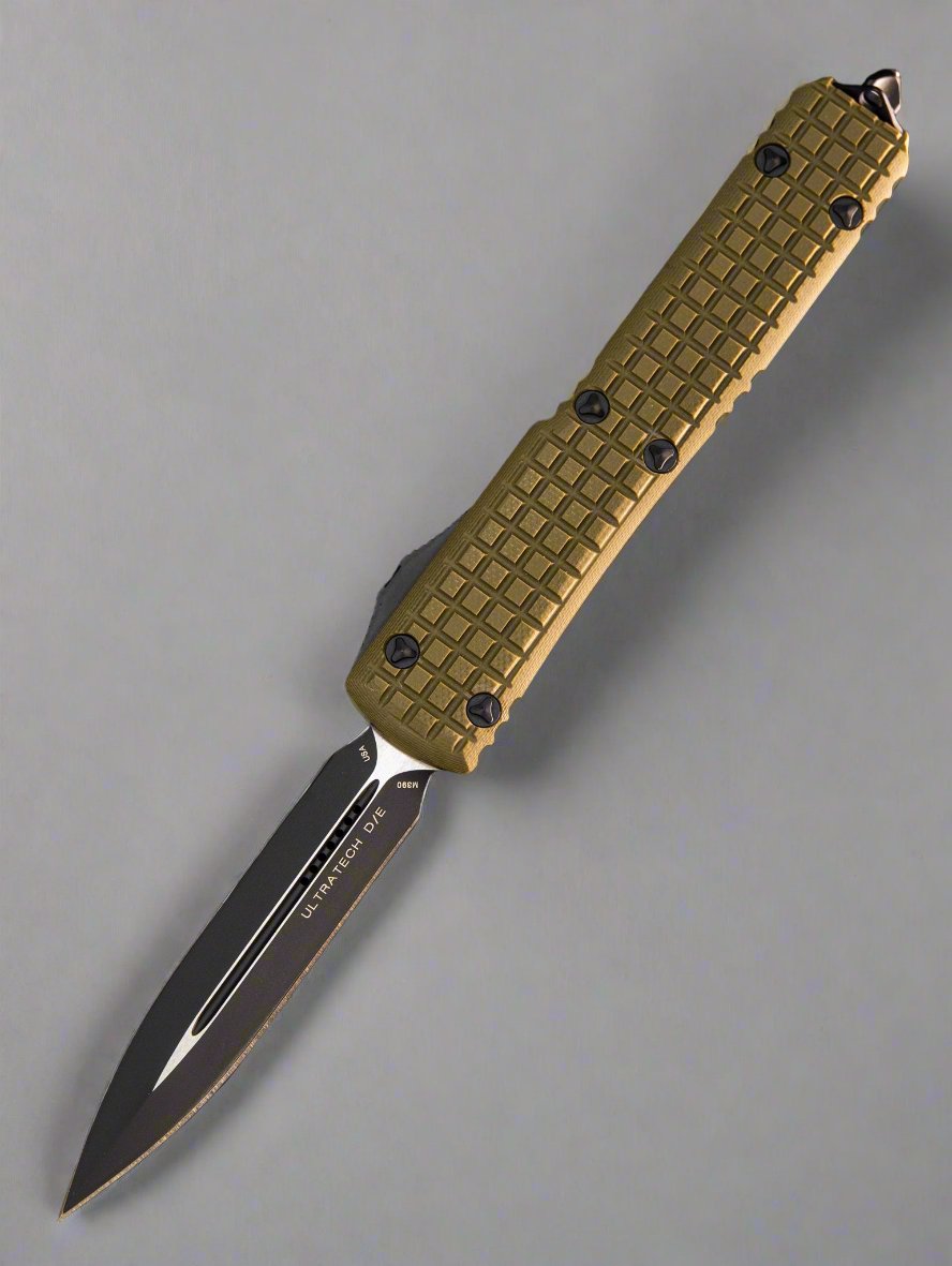 Microtech Ultratech D/E OTF Automatic Knife OD Green Frag(3.4"Black)122-1FRGTODS