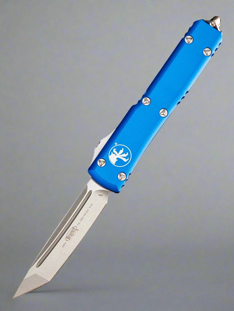 Microtech Ultratech T/E OTF Automatic Knife Blue (3.4" Stonewash) 123-10BL