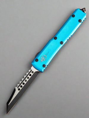 Microtech 119W-1TQS Ultratech Warhound - Turquoise Handle - Black Blade - Signature Series