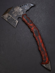 Aries CQCT Large Battle Hawk 1/4” Thick 80crv2 Skull Etched Axe