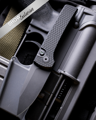 Pro-Tech Scapegoat Compact Operator - Black Carbide Texture Aluminum w/ Tritium Button Inlay - Sterile DLC MagnaMax - RCS1106-OP