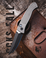 Pro-Tech Brend Classic Custom - Diamond Texture 17-4 Stainless Steel w/ Black Lip Pearl Button - DLC w/ Satin Flats Magnacut - 2026 Brend Classic Custom 003