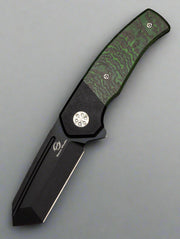 Beans Blades Mini Warrior Folder - Jungle Wear Fat Carbon, Titanium Handle, PVD M390