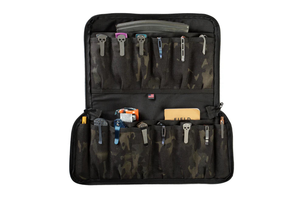 Paladin 33 12 Slot Infinity Knife Pouch w/ Velcro - Poppies Of War 500D Cordura w/ Black & Tan Interior