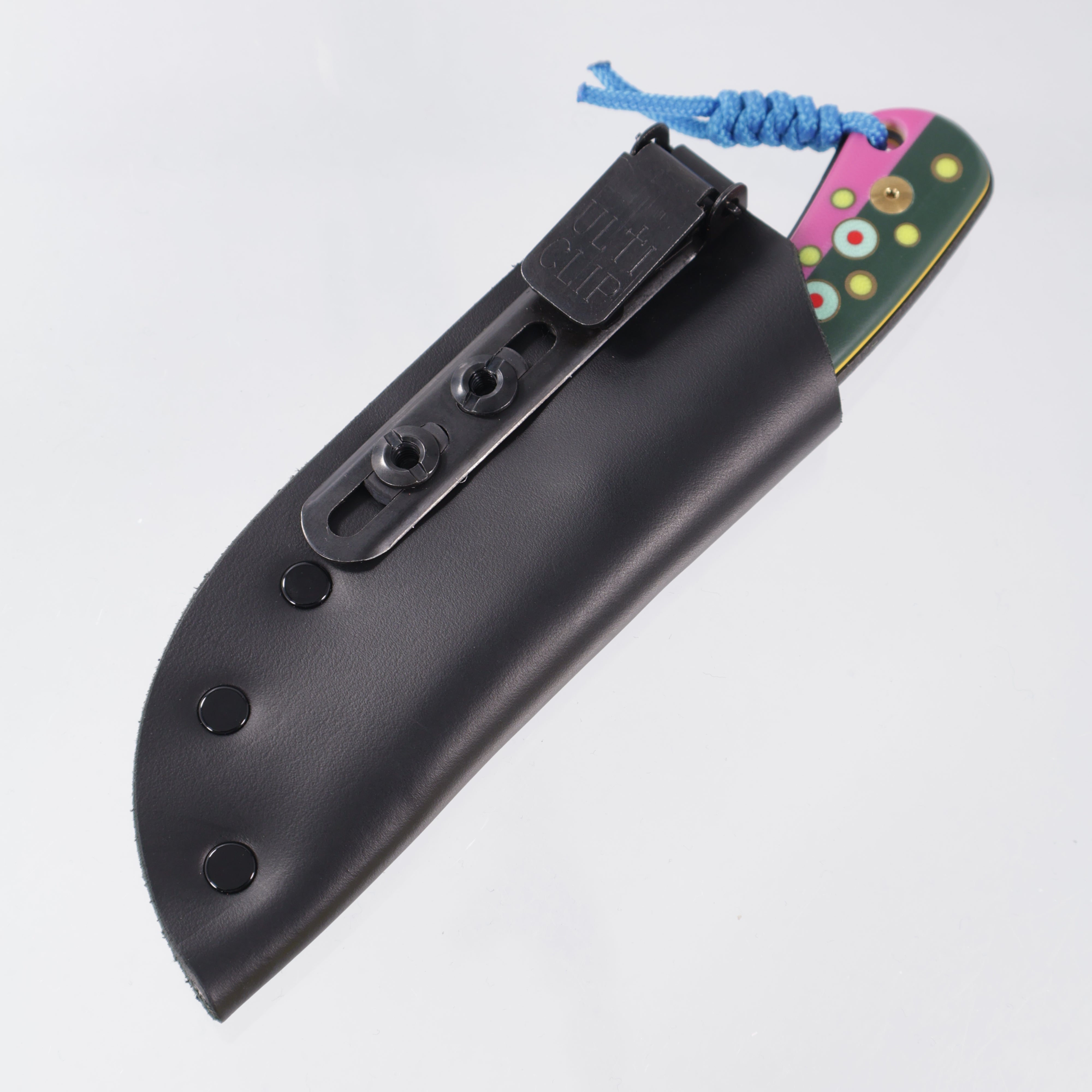 JD Custom Cheeker Compact - Mangiafico Collaboration - Forest Green/Pink w/ Multi-Color G10 & Brass Pins - Black S45VN