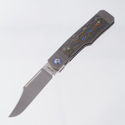 Jack Wolf Gunslinger Jack - 80s CamoCarbon & Titanium - Satin S90V - GUNSL-03-CC-80S
